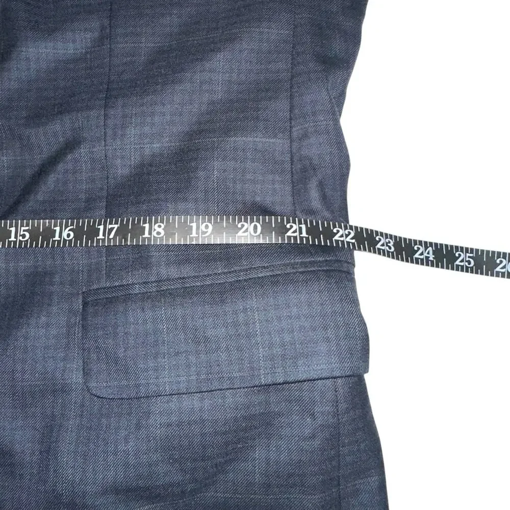 Peter Millar Plaid Navy Wool Men's Blazer Sporcoat Jacket